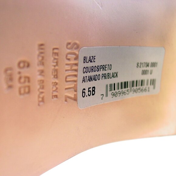 SCHUTZ Blaze $218 Heeled Metal Toe Ankle Boots 6.5 - Made in BRAZIL - Picture 7 of 8